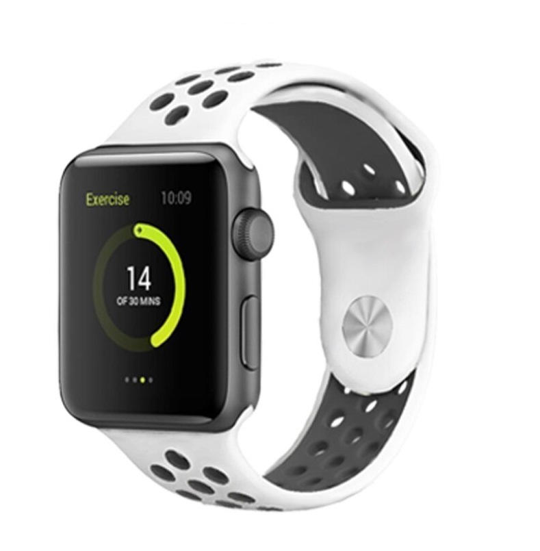 Swissten – Bracelete Desportiva para Apple Watch 38-41mm Cinza/Preta